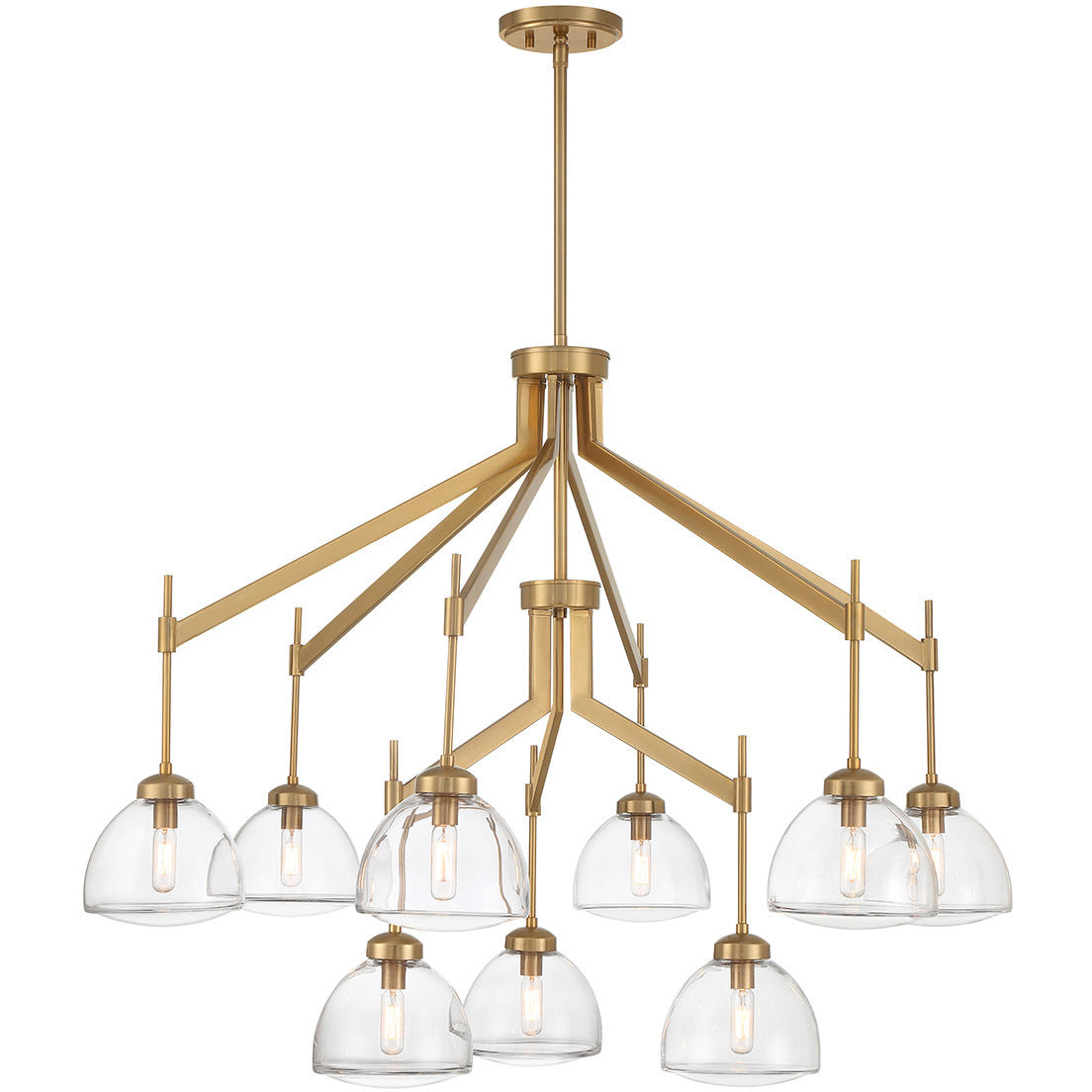 Corbin 9-Light Chandelier in Warm Brass