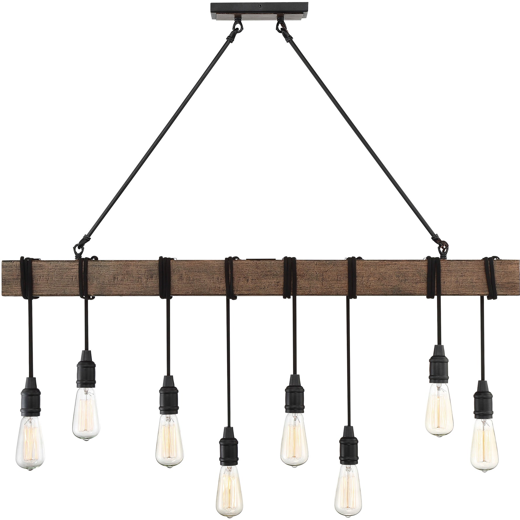 Burgess 8-Light Linear Chandelier in Durango