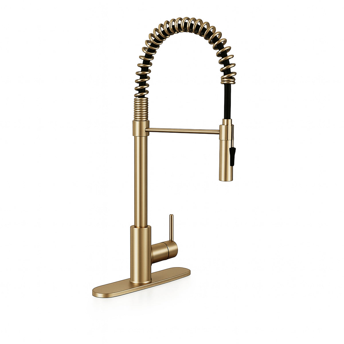 MSI 804 High-Arc Pull-Down Kitchen Faucet in Matte Gold