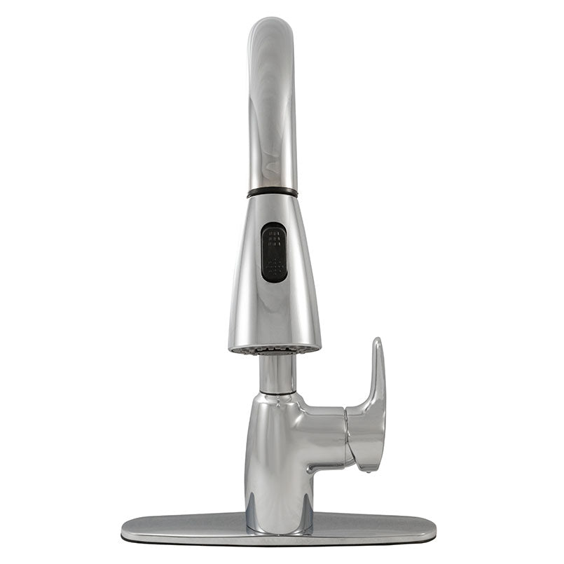 MSI 802 Chrome kitchen faucet profile view