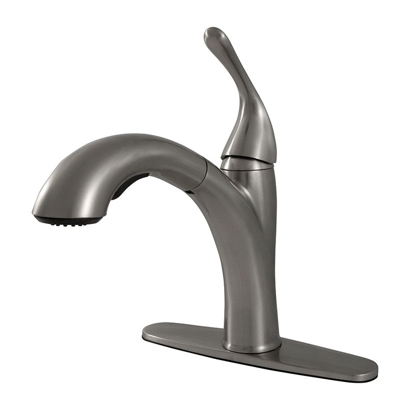 MSI 804 Brushed Nickel kitchen faucet spray wand view