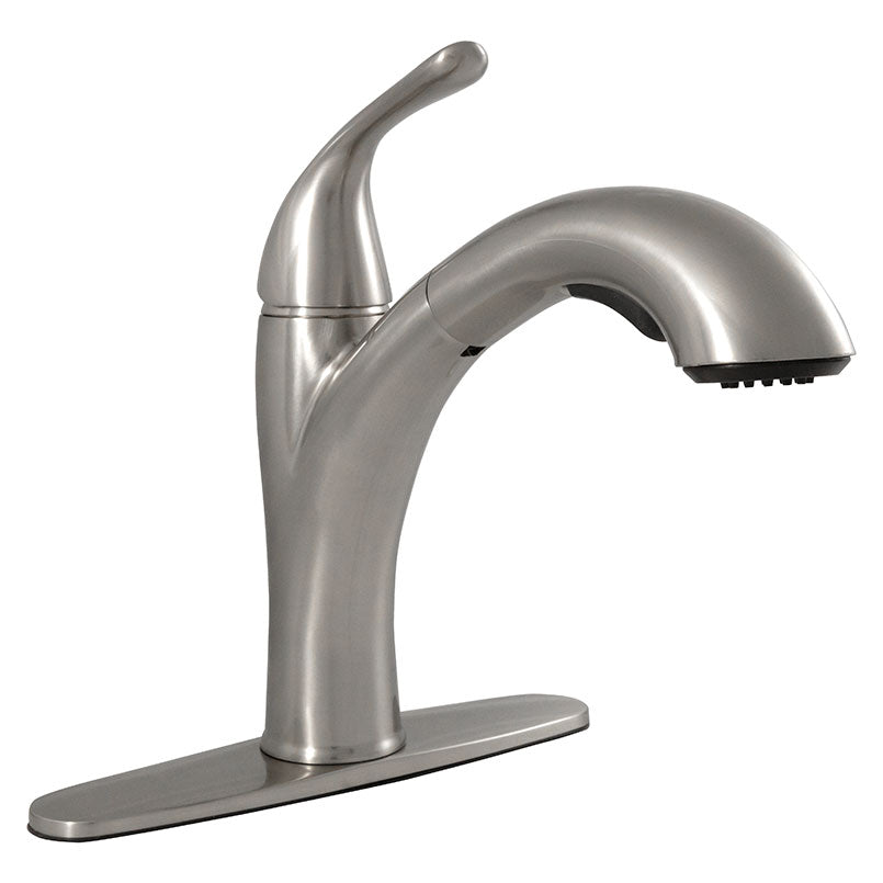 MSI Single-Handle Pull-Out Sprayer Kitchen Faucet 804 in Brushed Nickel