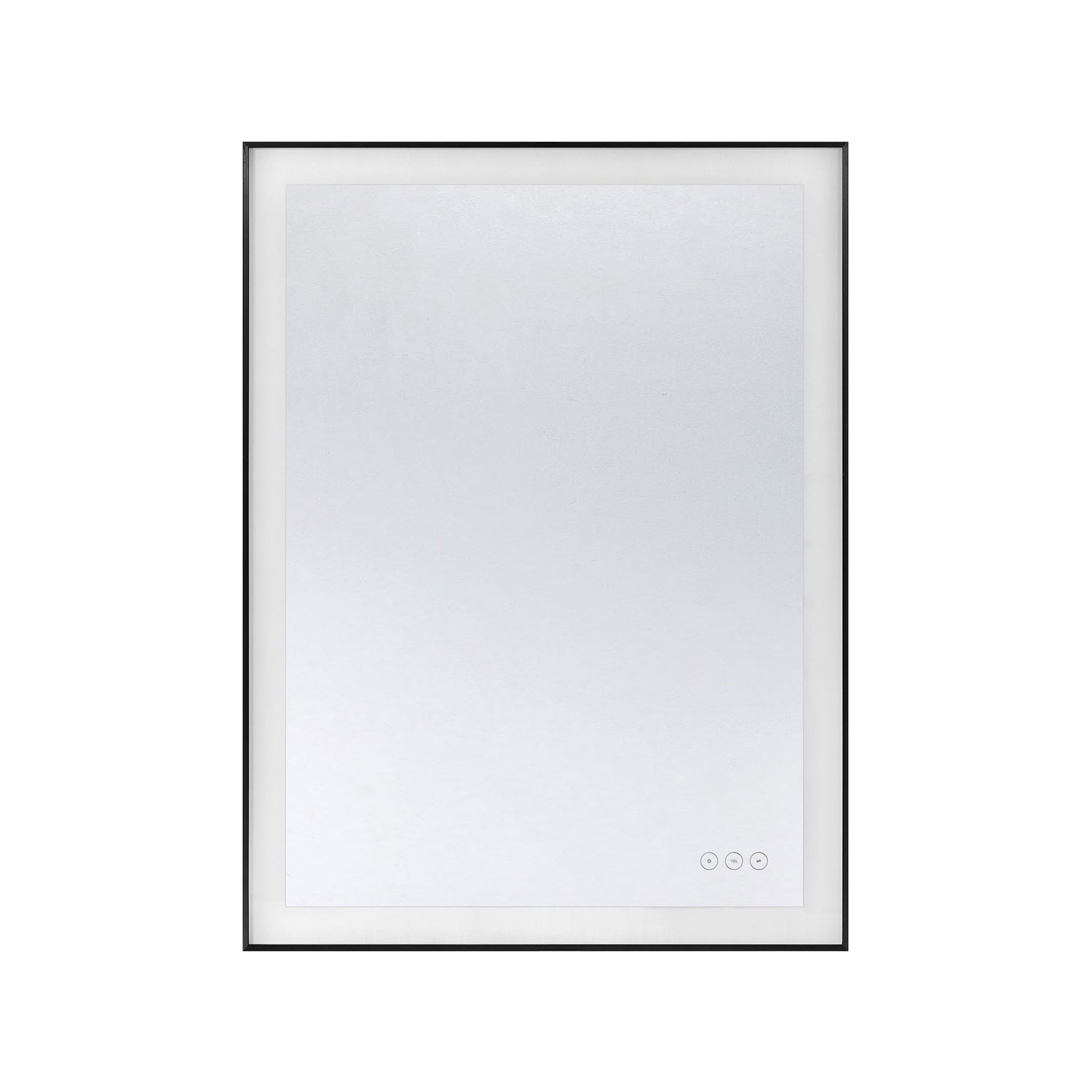 Paulding LED Rectangle Frontlit Mirror with Black Frame