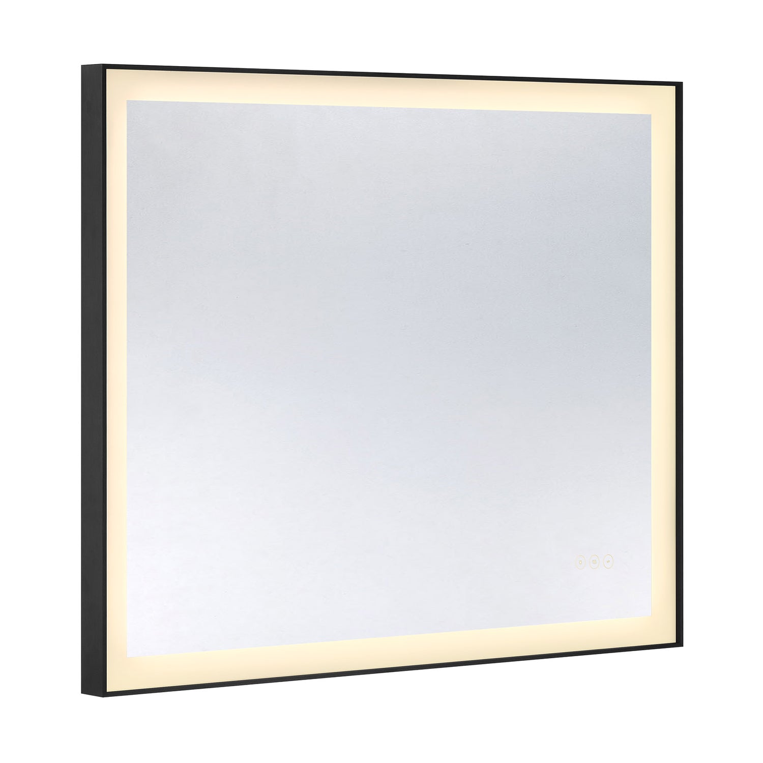 Paulding LED Rectangle Frontlit Mirror with Black Frame