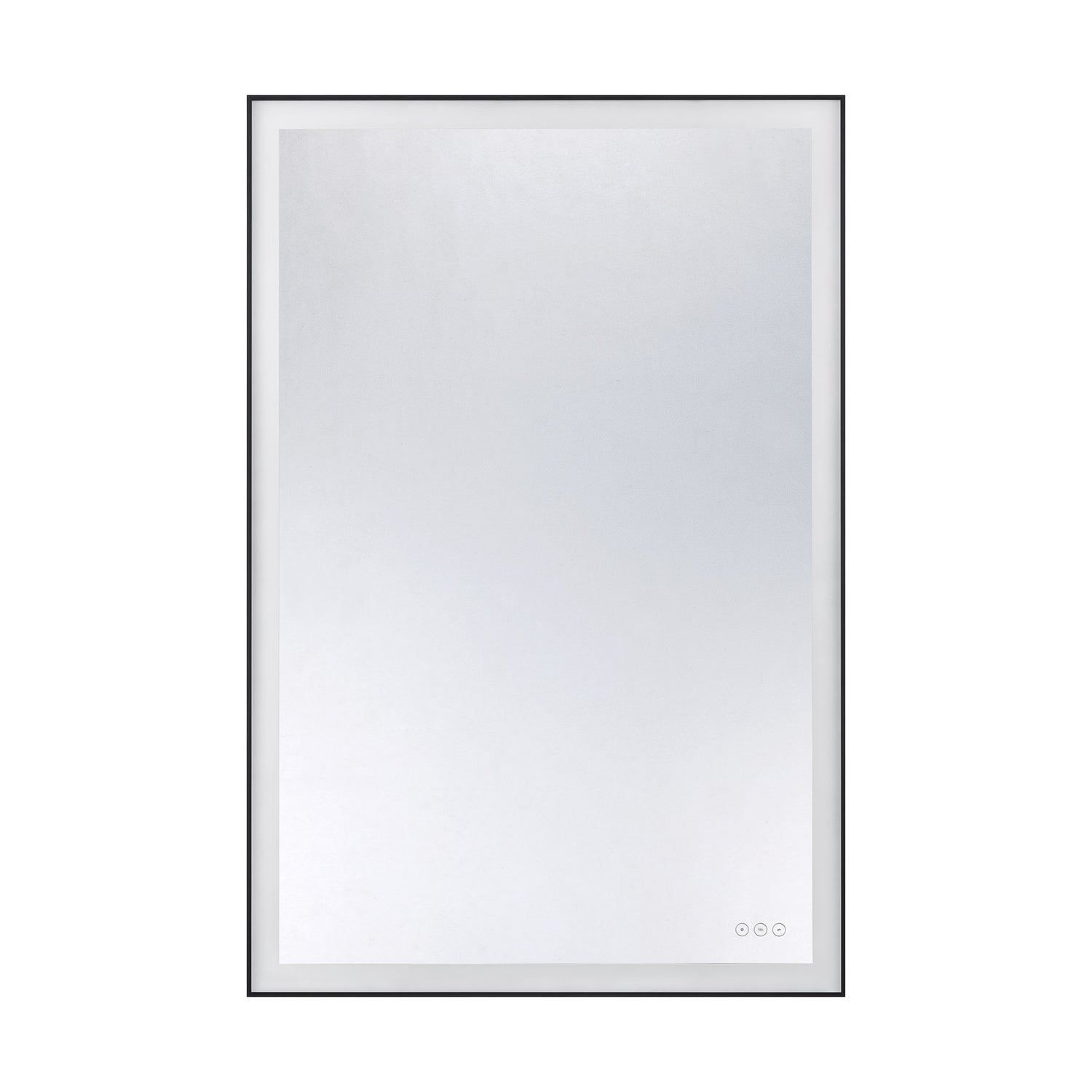 Paulding LED Rectangle Frontlit Mirror with Black Frame