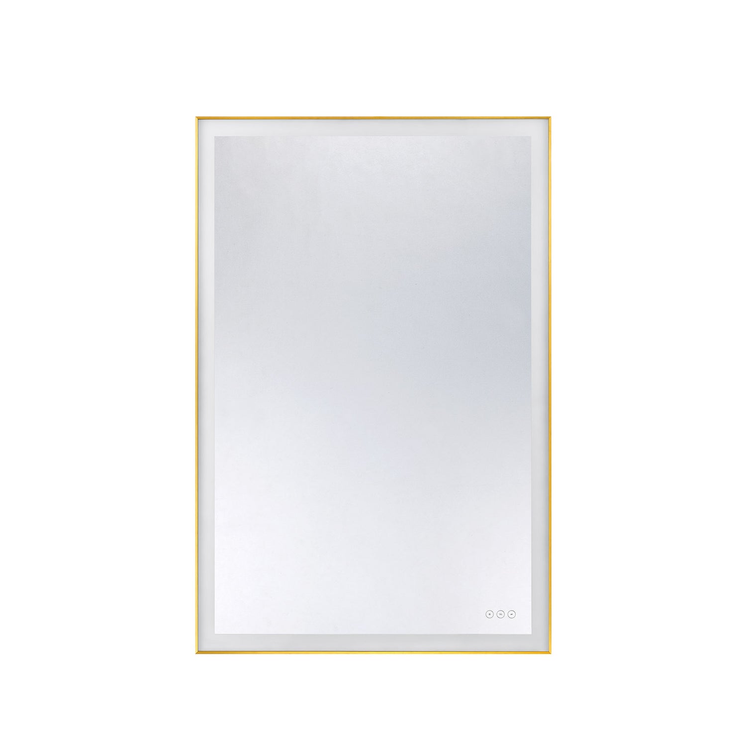 Paulding LED Rectangle Frontlit Mirror with Gold Frame