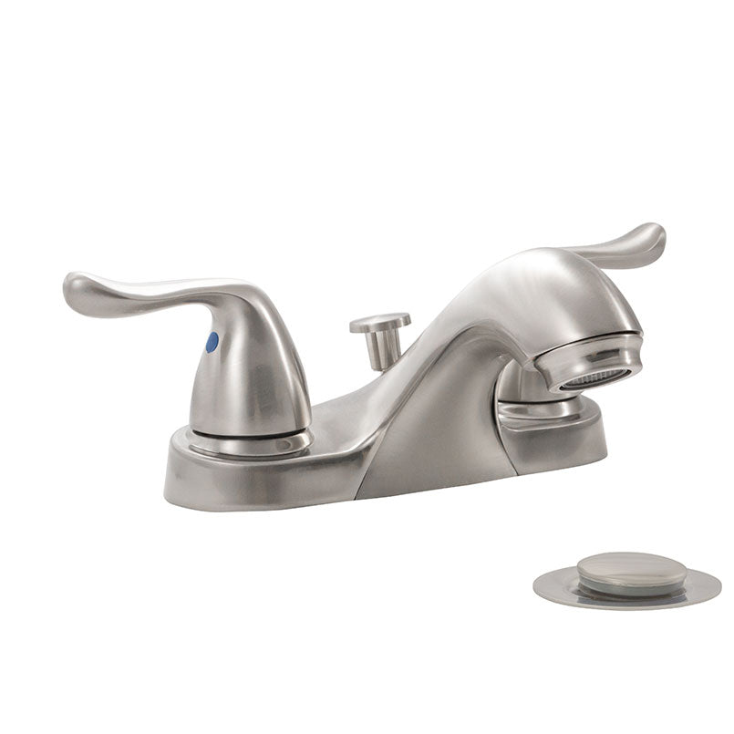 MSI Two-Handle Centerset Bathroom Faucet 405 in Brushed Nickel