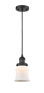 Canton - 1 Light - 5 inch - Matte Black - Cord hung - Mini Pendant