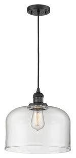 Bell - 1 Light - 12 inch - Matte Black - Cord hung - Mini Pendant