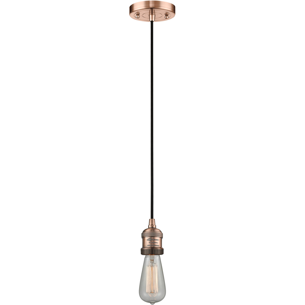 Franklin bare bulb Antique Copper