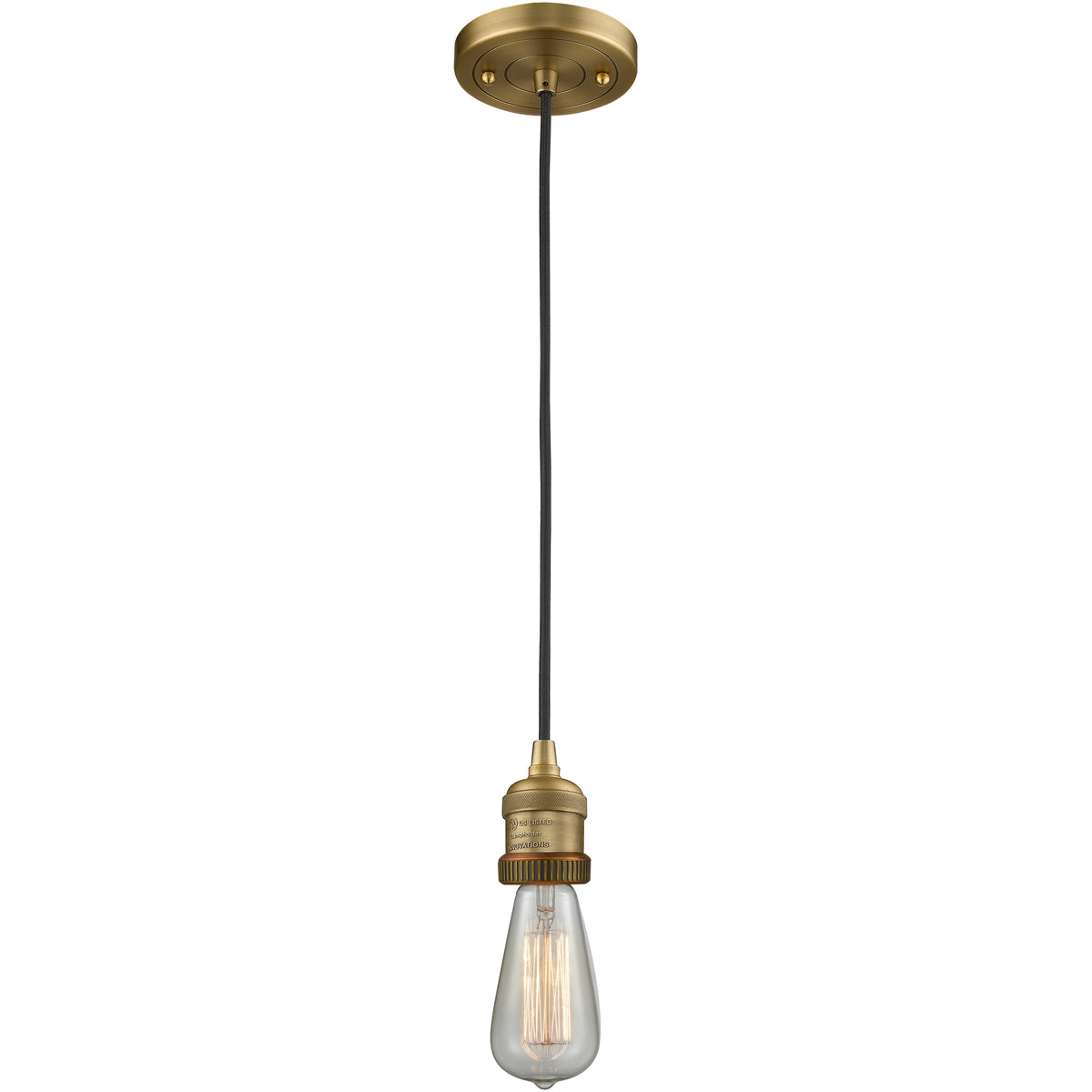 Franklin bare bulb Brushed Brass