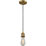 Franklin bare bulb Brushed Brass