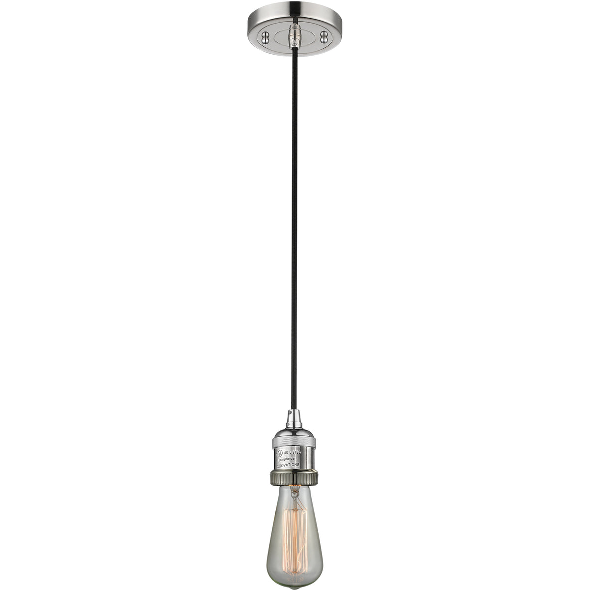 Franklin bare bulb Polished Nickel