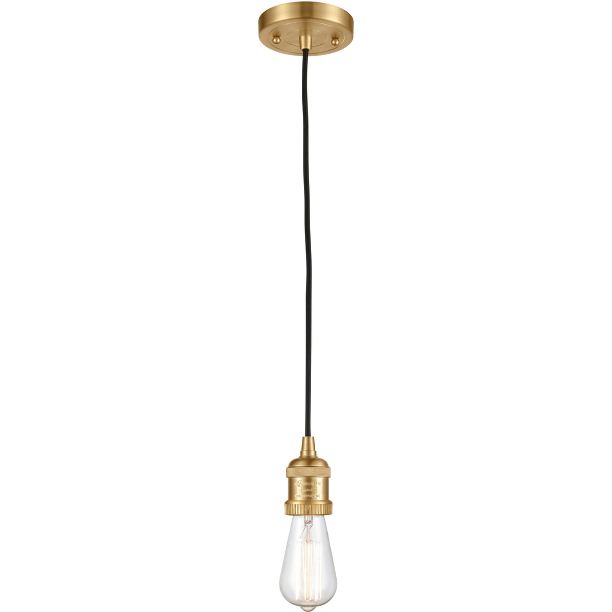 Franklin bare bulb Satin Gold