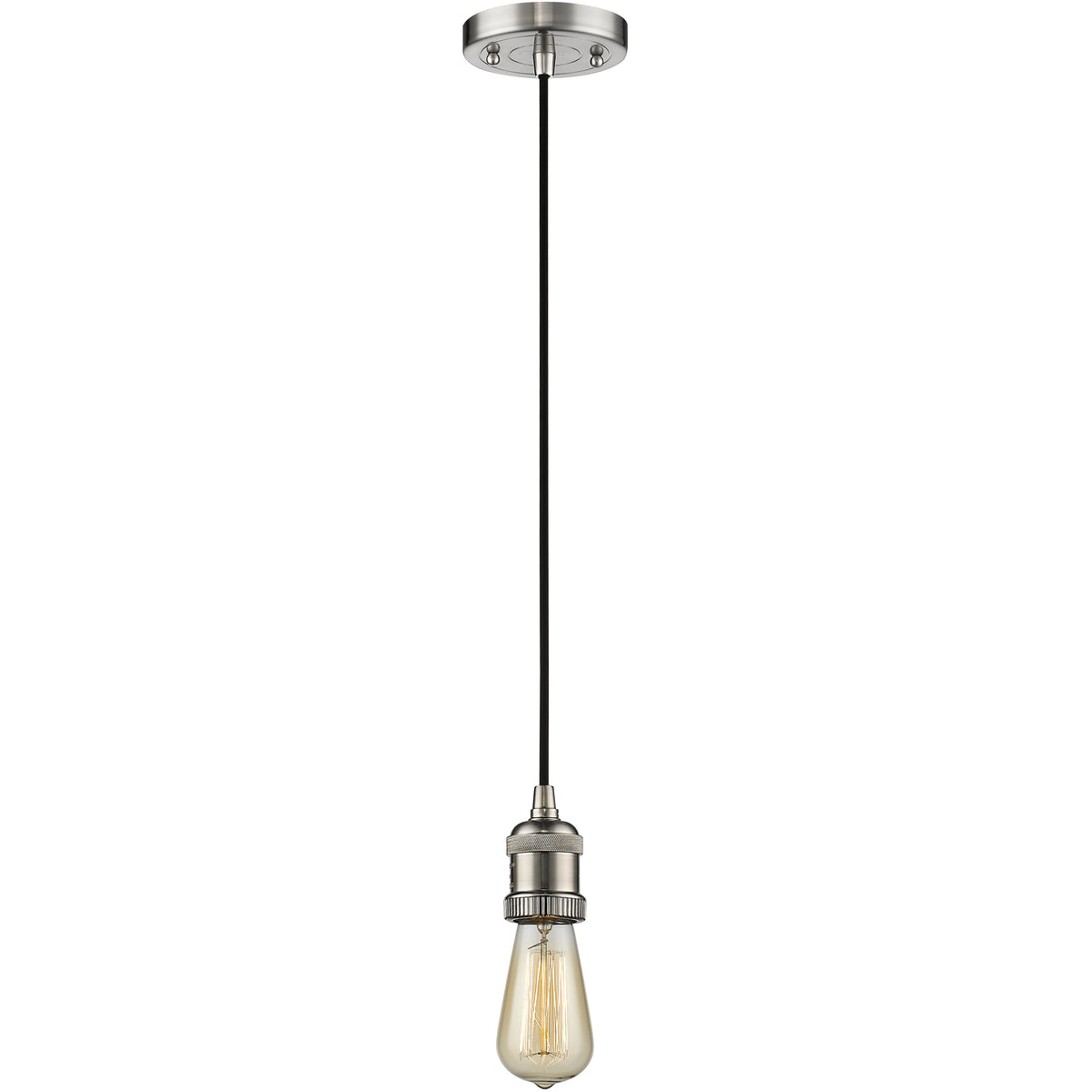 Franklin bare bulb Brushed Satin Nickel