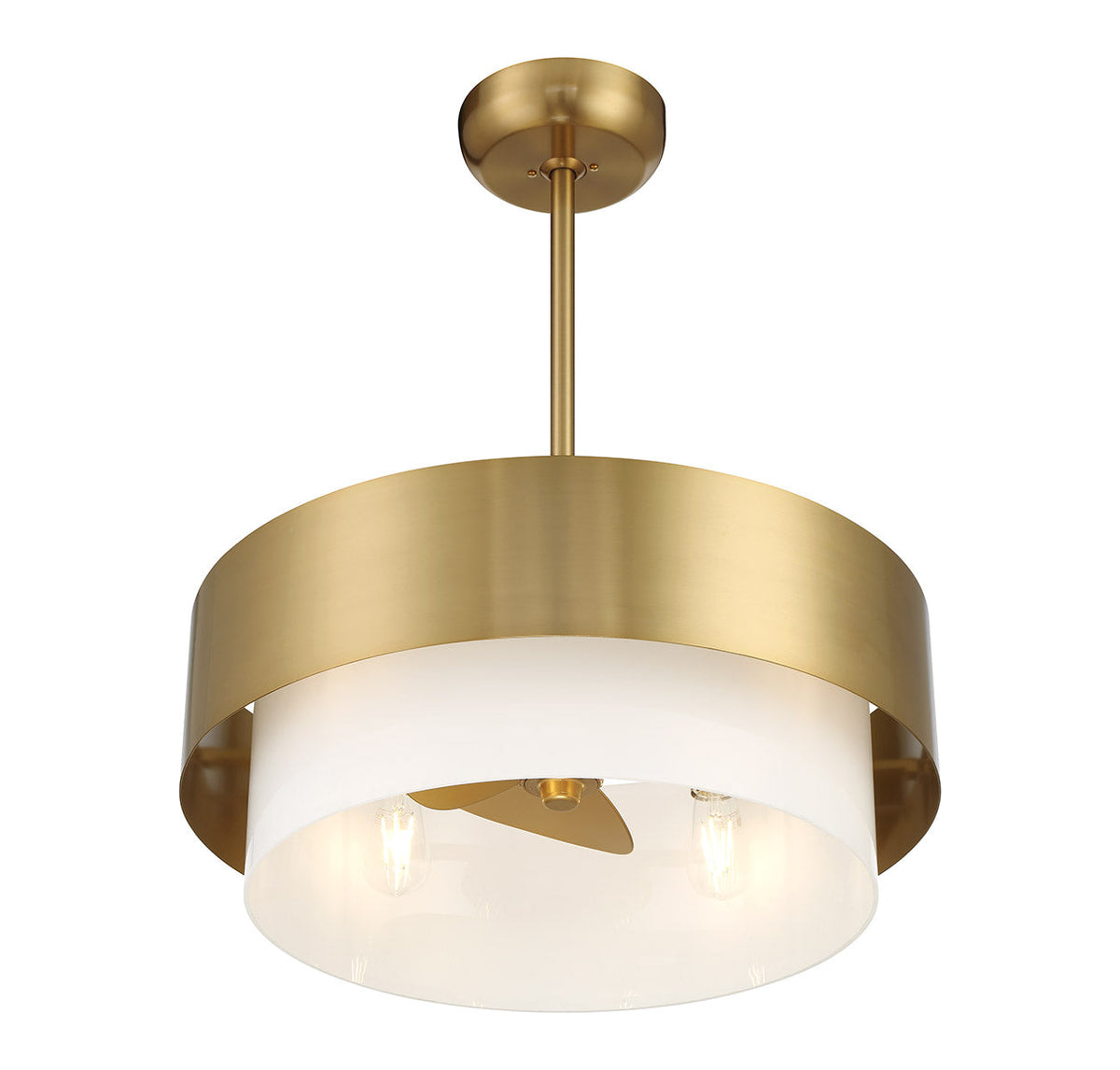 Savoy House Diana LED Fan D'Lier — Warm Brass