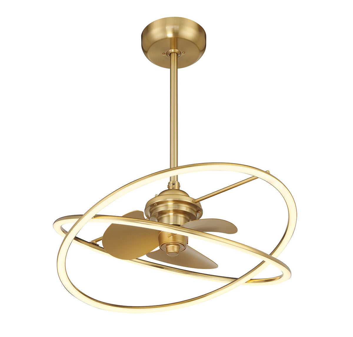 Savoy House Dorado LED Fan D'Lier — Warm Brass