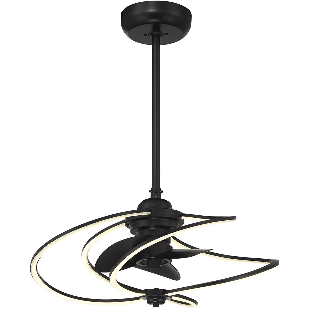 Savoy House Hydra LED Fan D'Lier — Matte Black