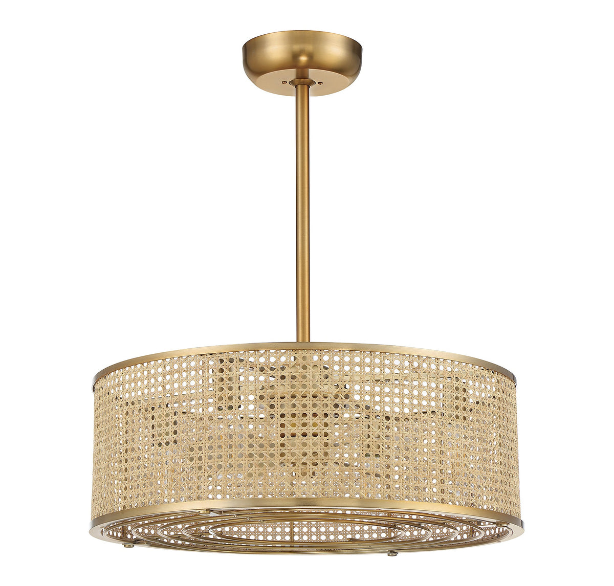 Savoy House Astoria 4-Light Fan D'Lier — Warm Brass
