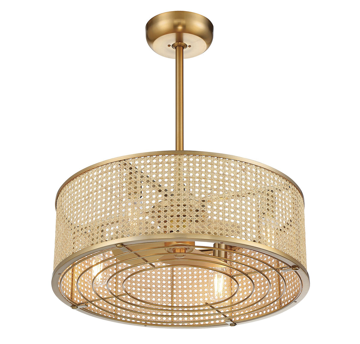 Savoy House Astoria 4-Light Fan D'Lier — Warm Brass