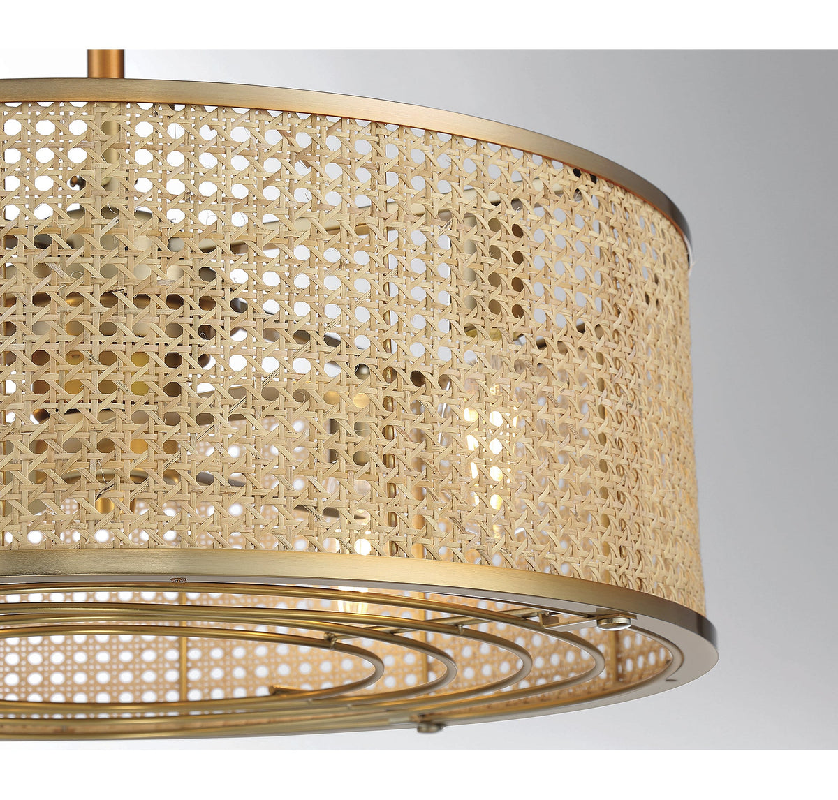 Savoy House Astoria 4-Light Fan D'Lier — Warm Brass