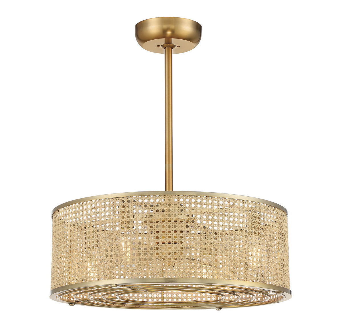 Savoy House Astoria 4-Light Fan D'Lier — Warm Brass