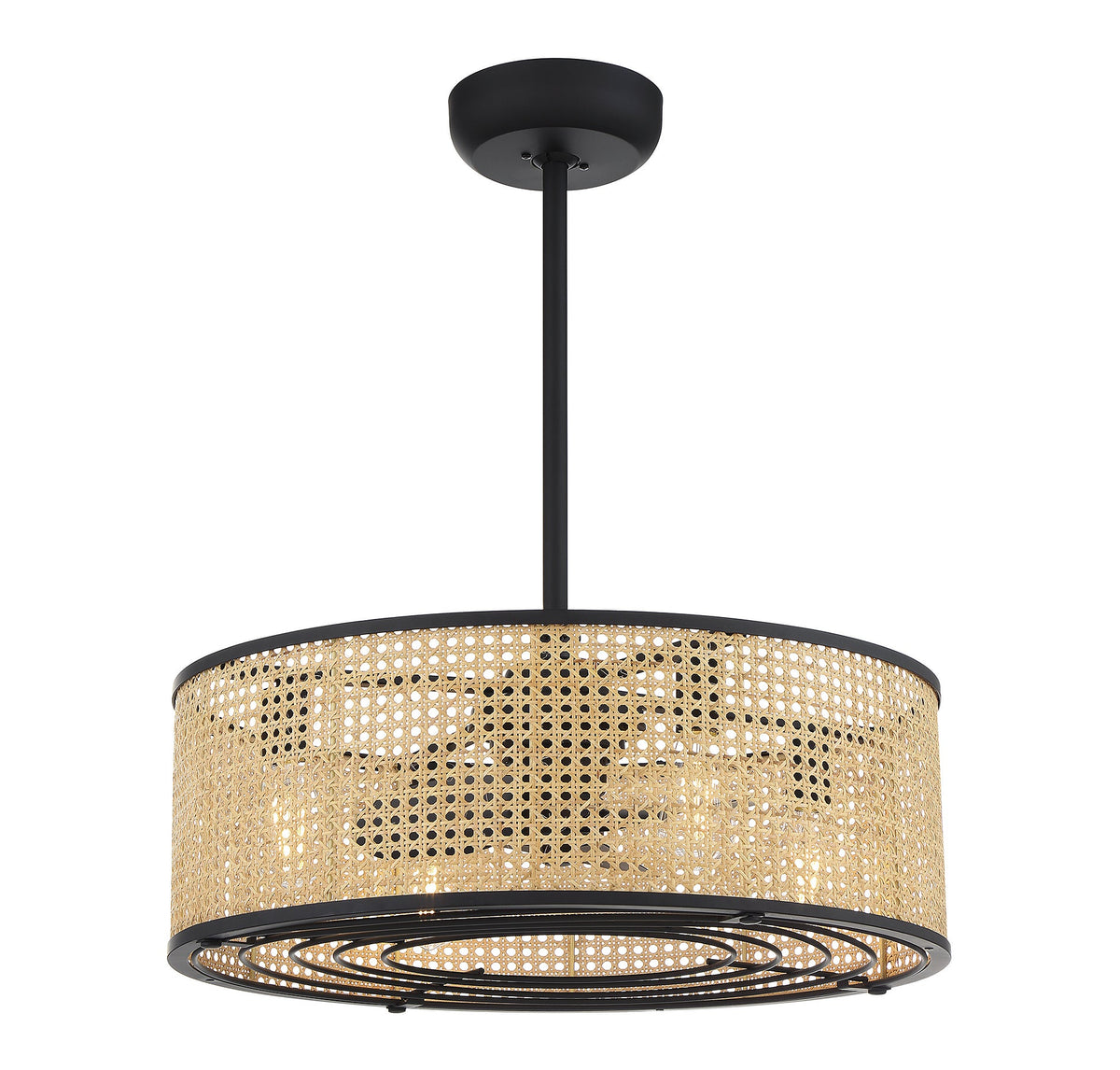 Savoy House Astoria 4-Light Fan D'Lier — Matte Black