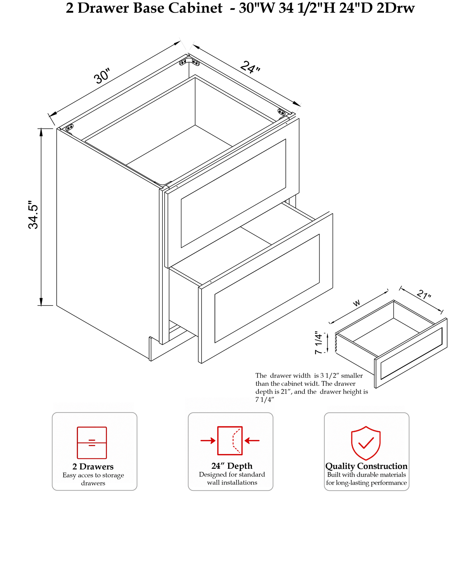 RHC-SIG-W-2DB30 - Specification Drawing