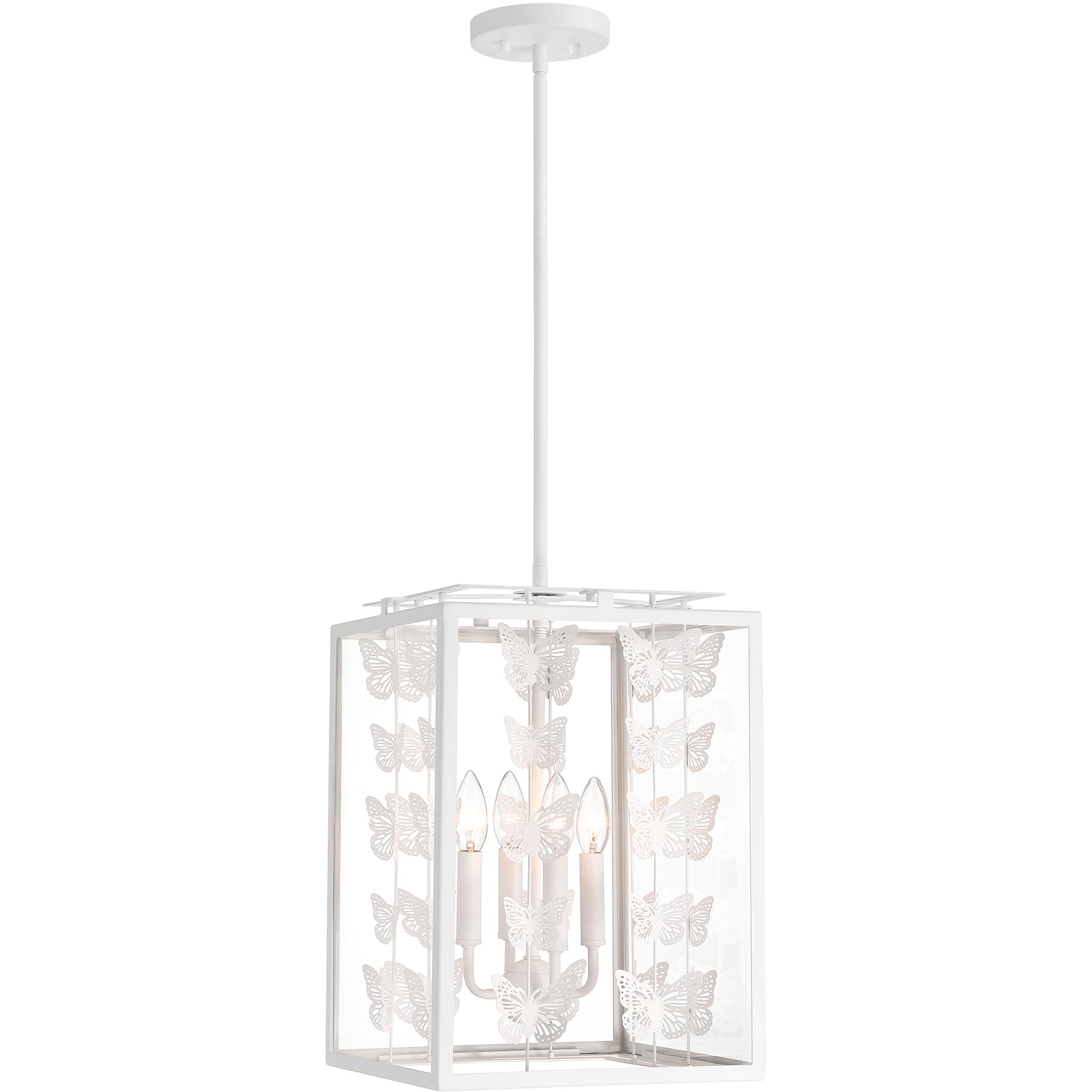 Birch 4-Light Pendant in Warm Brass