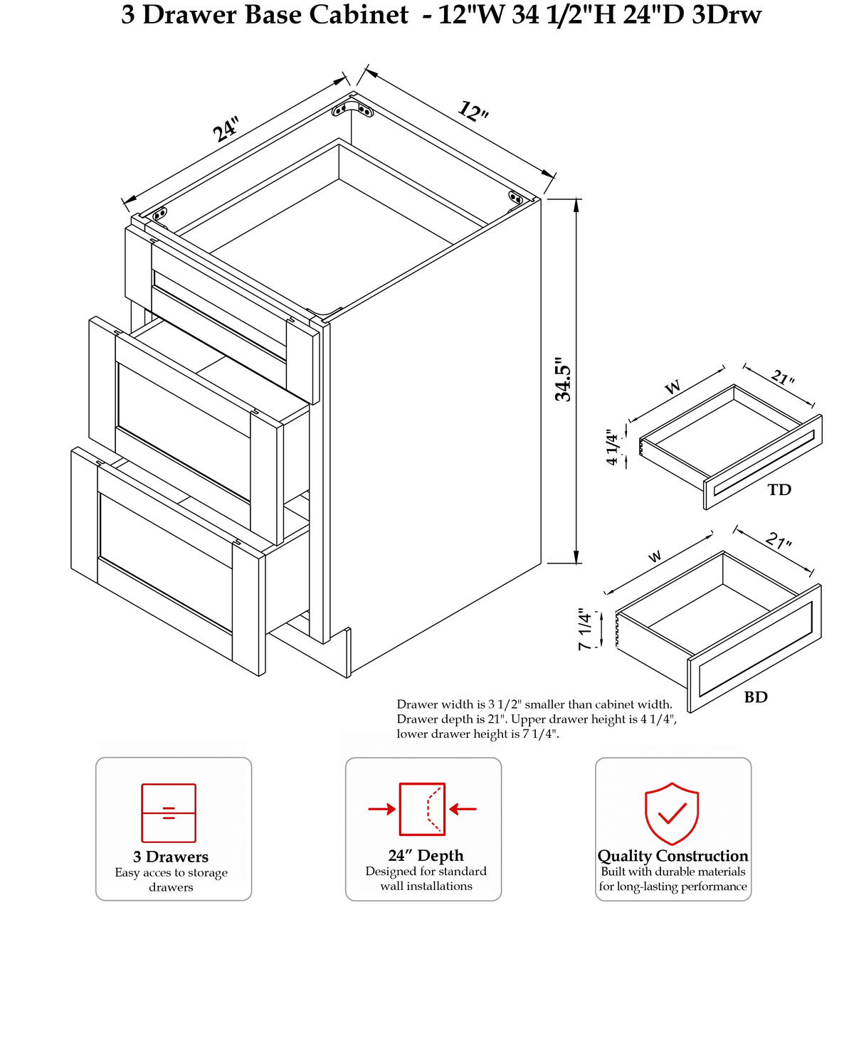 RHC-STU-WO-3DB12 - Specification Drawing