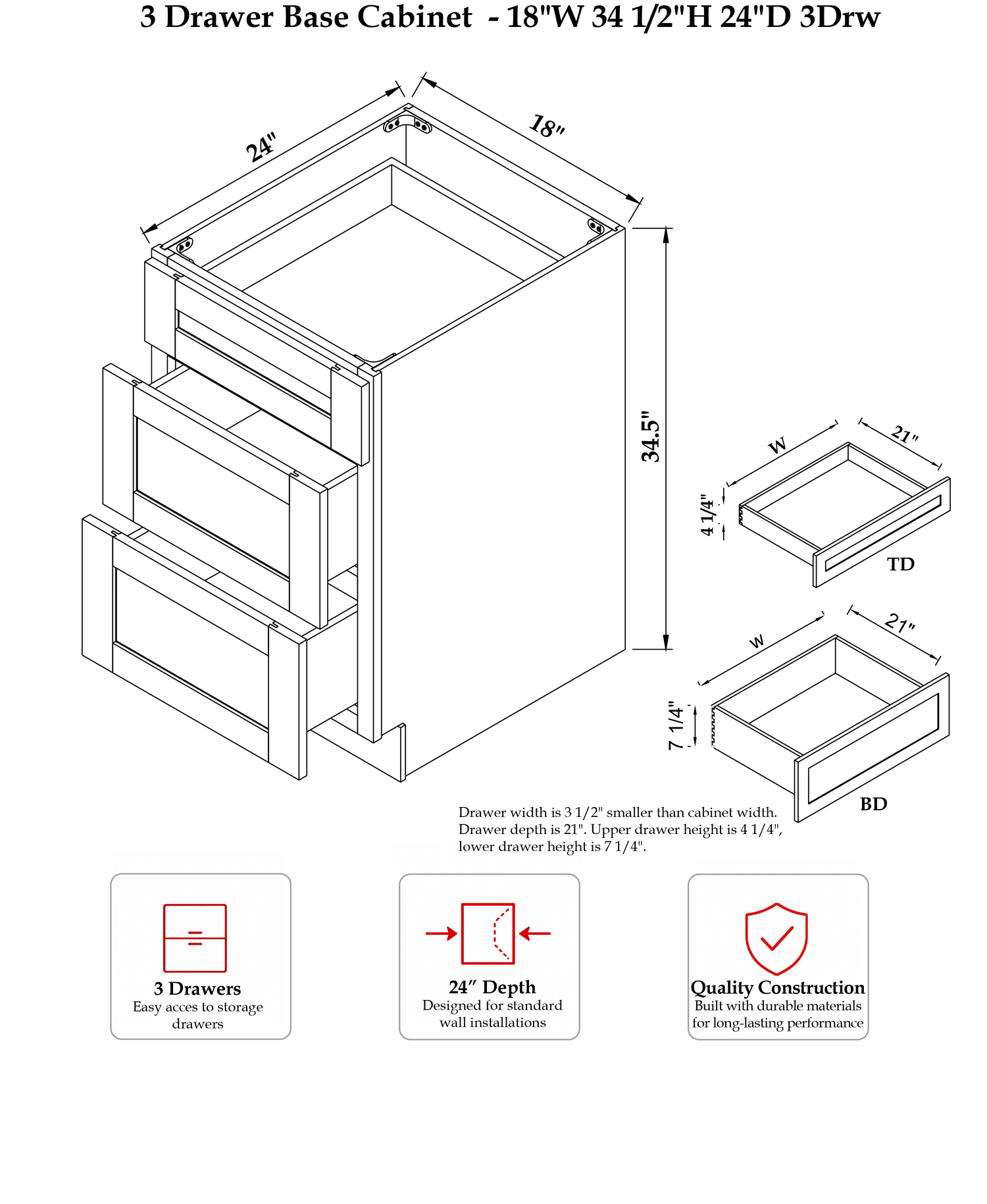 RHC-REG-Y-3DB18 - Specification Drawing