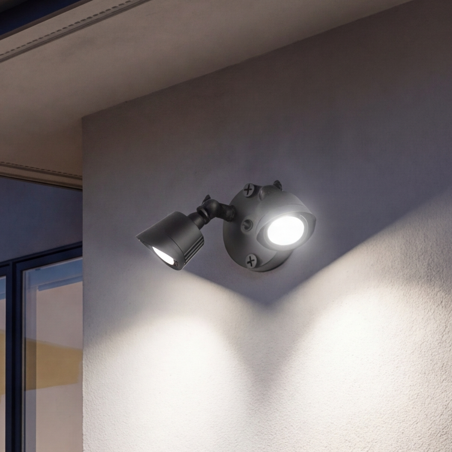 LED 3CCT Double Flood Light in Black