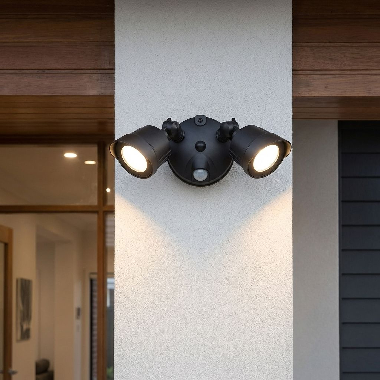 LED 3CCT Double Flood Light in Black