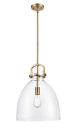 Newton Bell - 1 Light - 14 inch - Brushed Brass - Pendant