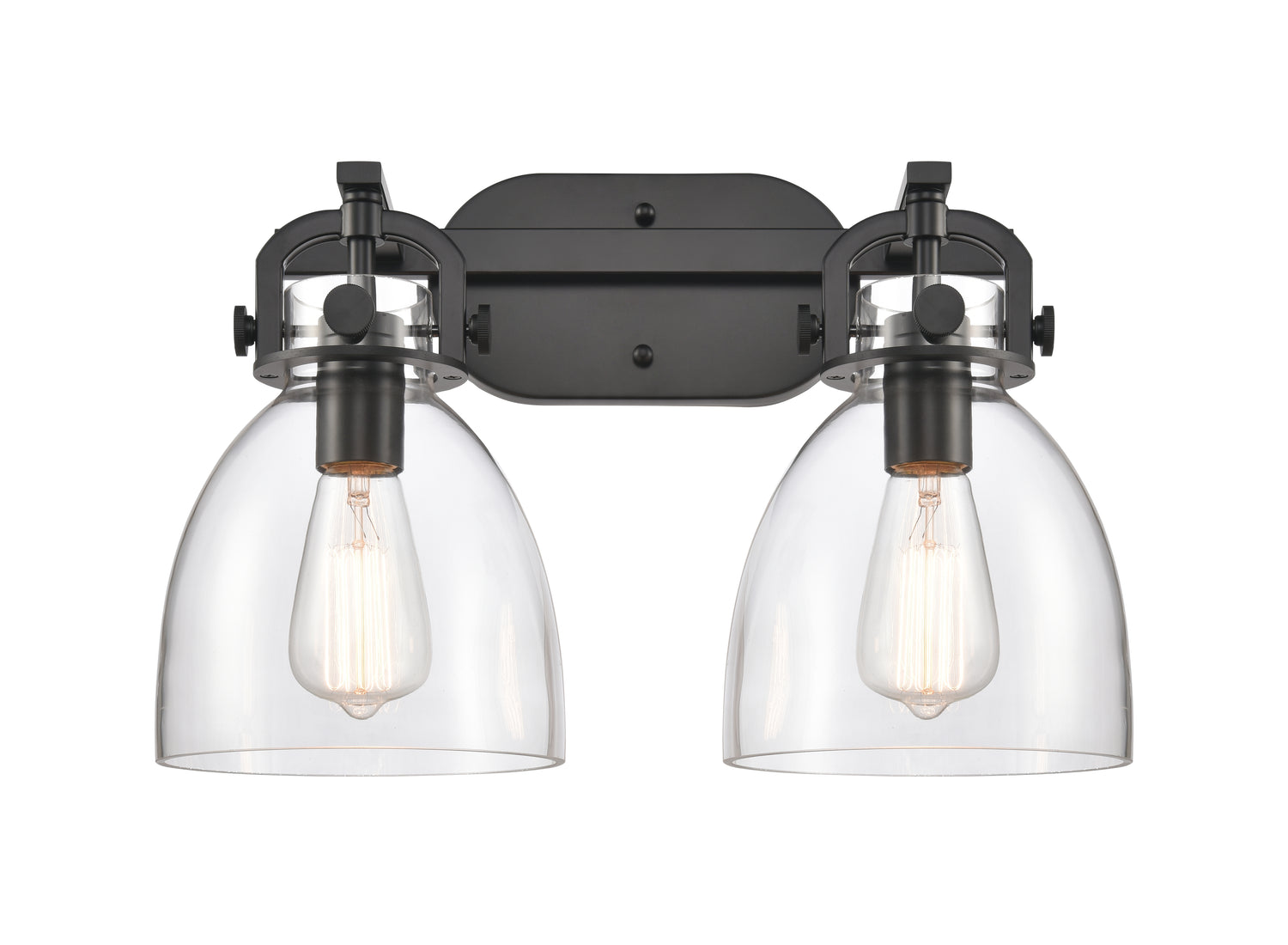 Newton Bell - 2 Light - 17 inch - Matte Black - Bath Vanity Light
