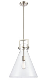 Newton Cone - 1 Light - 14 inch - Satin Nickel - Pendant