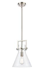 Newton Cone - 1 Light - 10 inch - Satin Nickel - Mini Pendant
