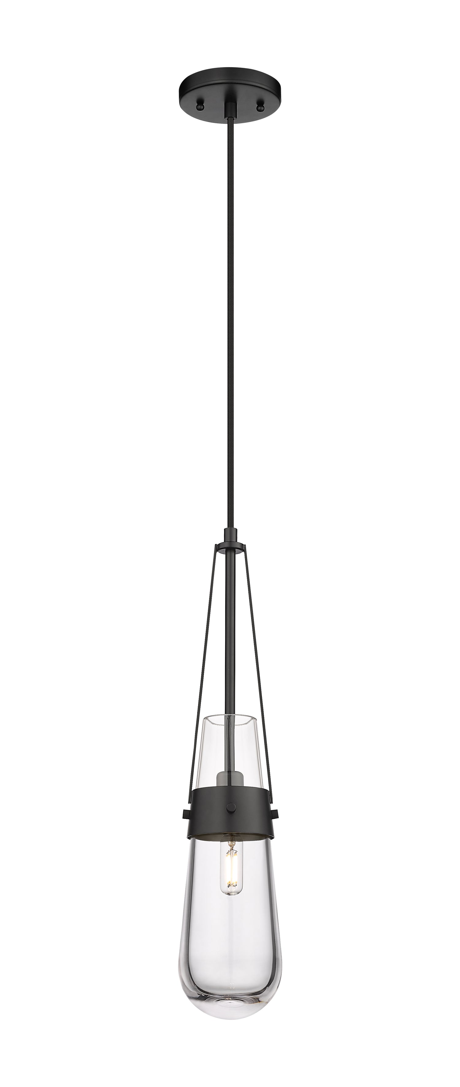 Milan - 1 Light - 4 inch - Matte Black - Pendant