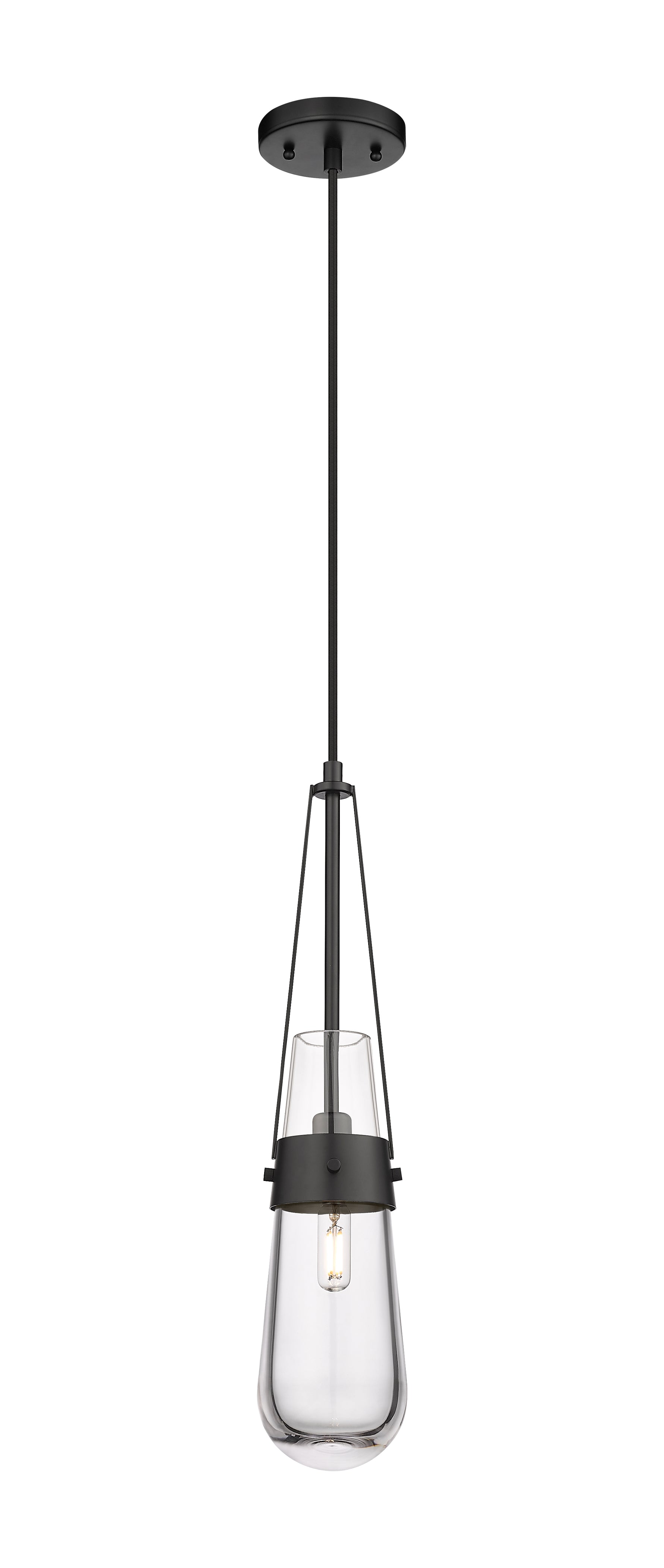 Milan - 1 Light - 4 inch - Matte Black - Pendant