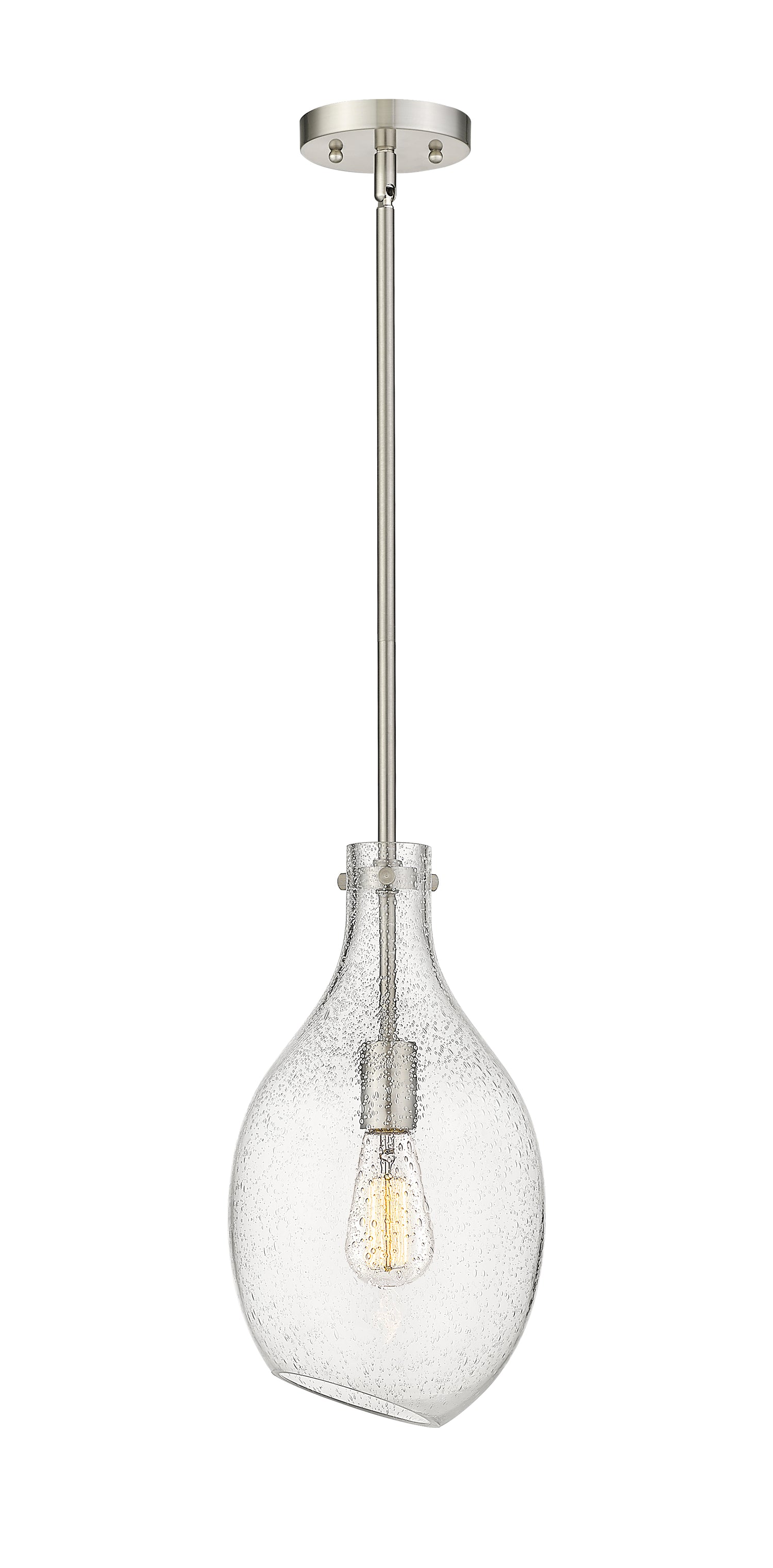 Norwalk - 1 Light - 9 inch - Brushed Satin Nickel - Stem hung - Mini Pendant