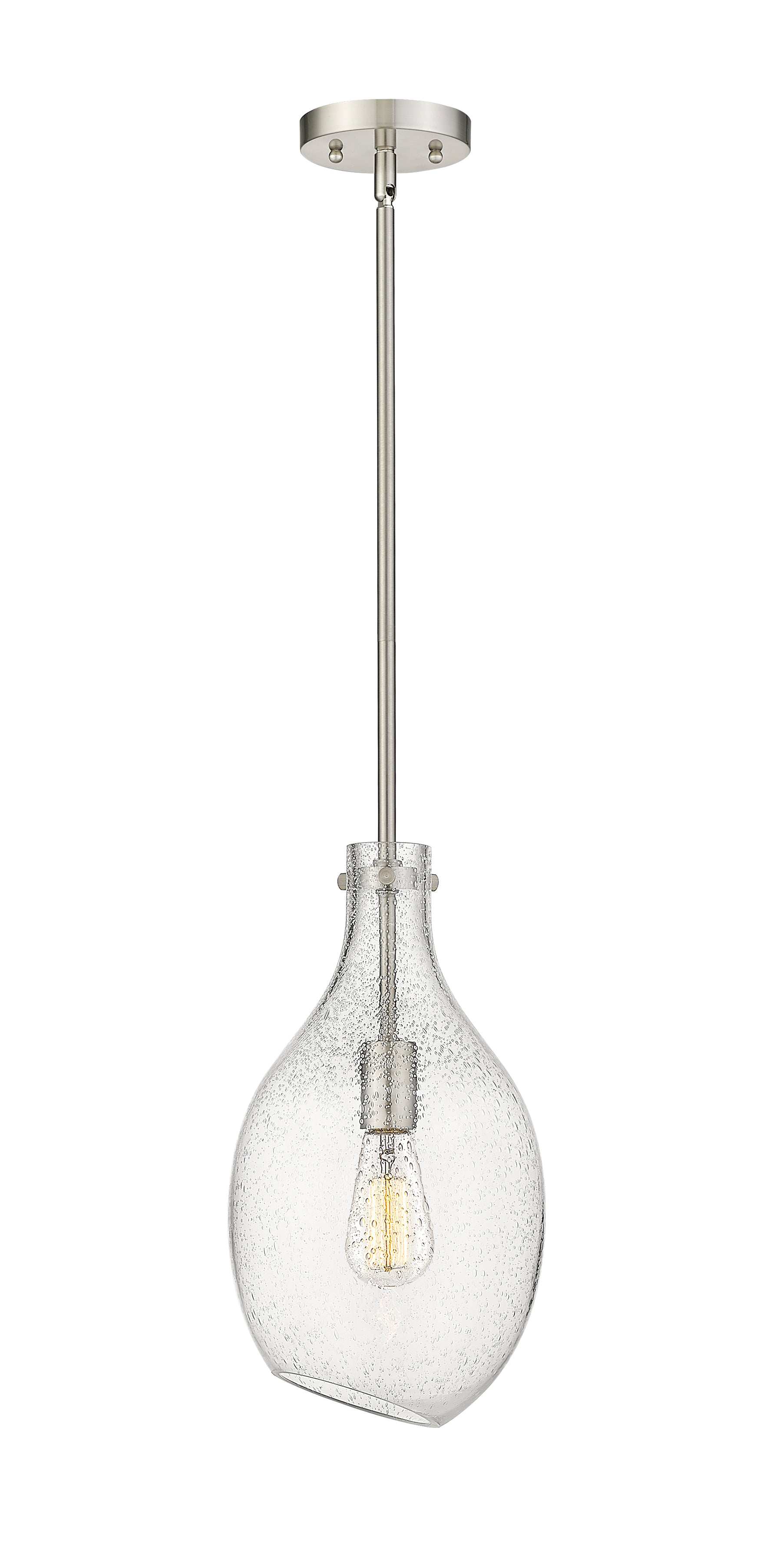 Norwalk - 1 Light - 9 inch - Brushed Satin Nickel - Stem hung - Mini Pendant