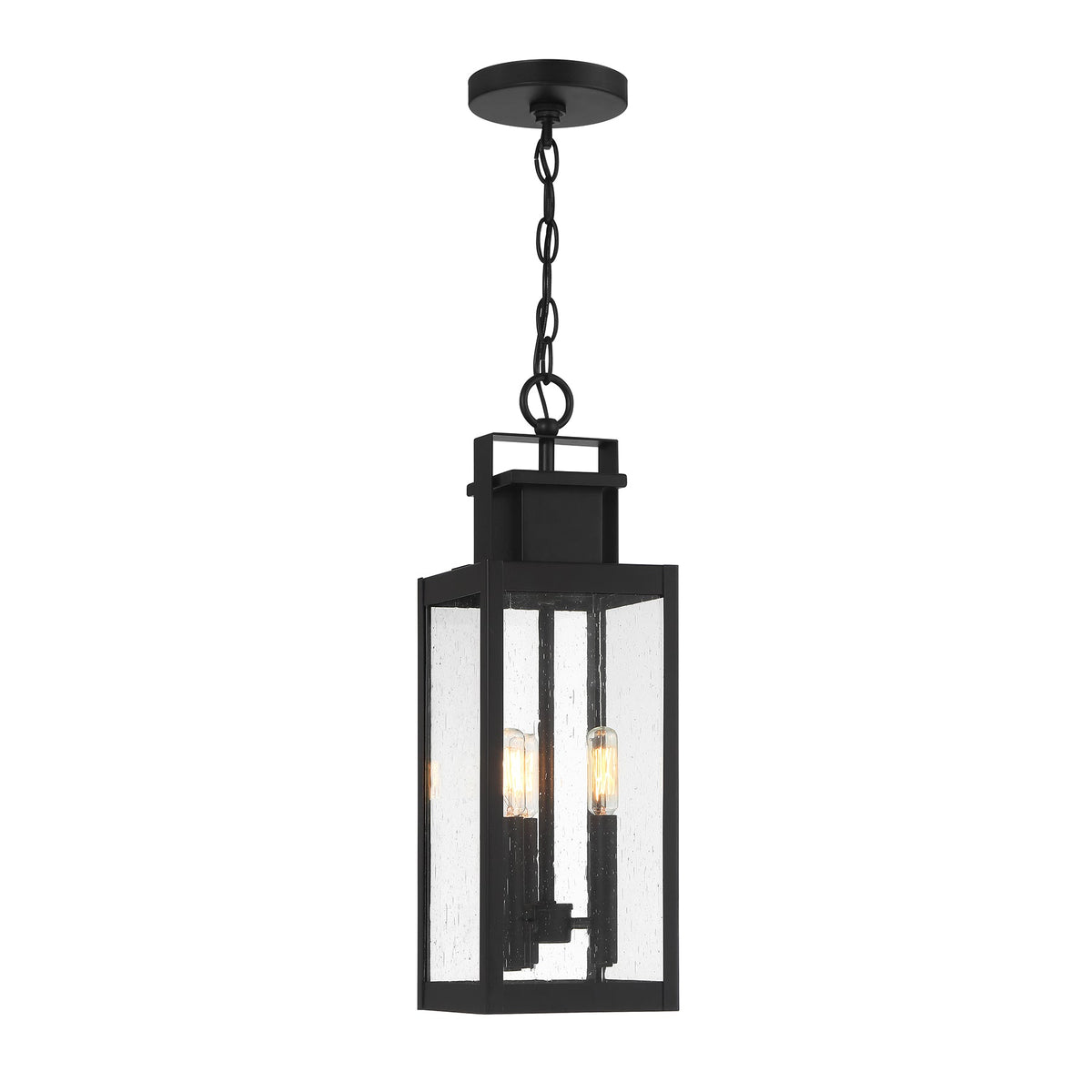 Savoy House Ascott 3-Light Outdoor Hanging Lantern — Matte Black