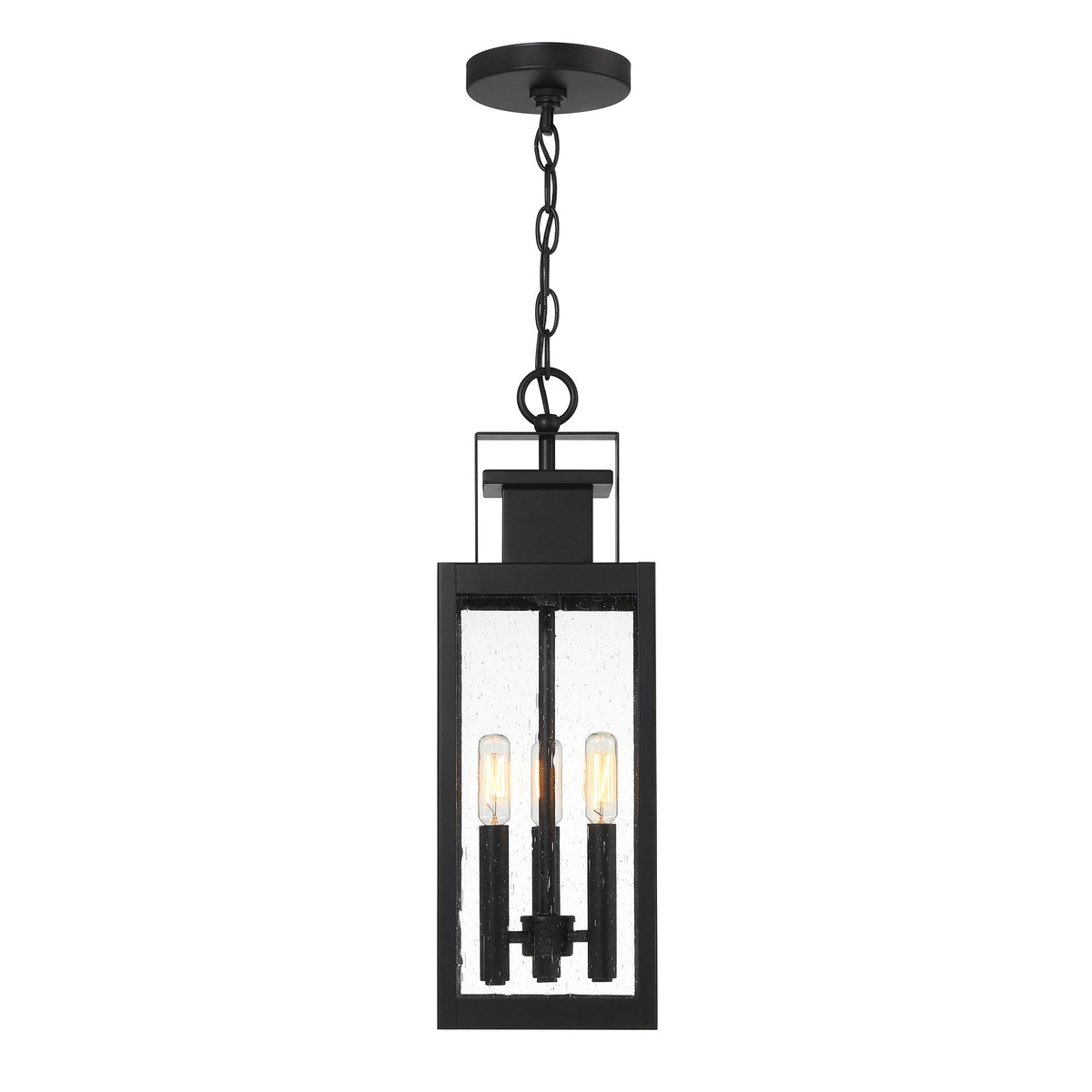 Savoy House Ascott 3-Light Outdoor Hanging Lantern — Matte Black