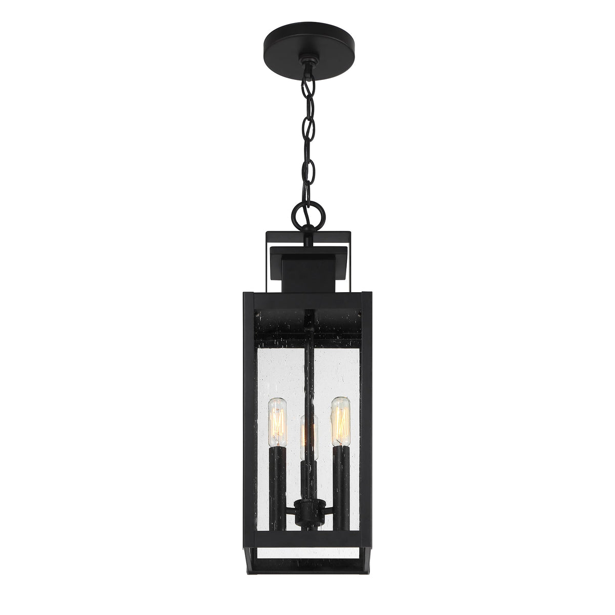 Savoy House Ascott 3-Light Outdoor Hanging Lantern — Matte Black