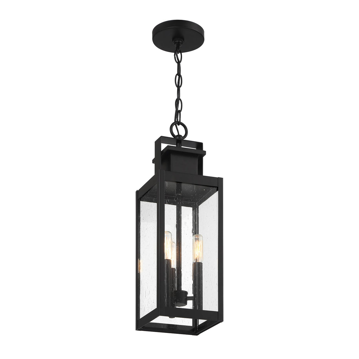 Savoy House Ascott 3-Light Outdoor Hanging Lantern — Matte Black