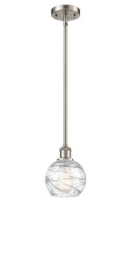 Athens Deco Swirl - 1 Light - 6 inch - Brushed Satin Nickel - Mini Pendant