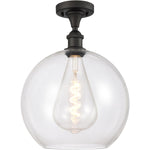 Athens semi-flush Clear Oil Rubbed Bronze