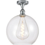 Athens semi-flush Clear Polished Chrome