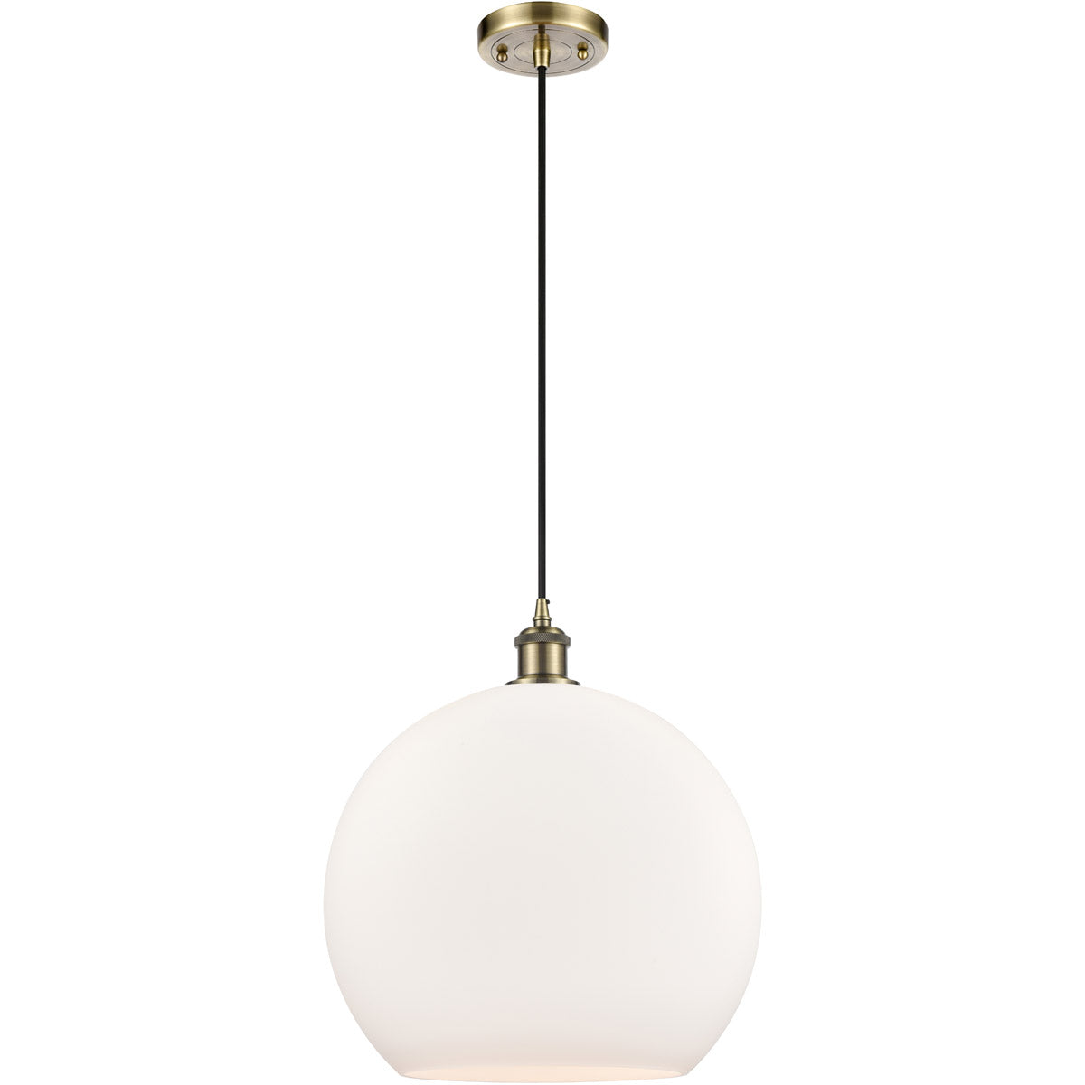 Athens 14 Matte White Antique Brass