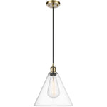 Ballston Cone Clear Antique Brass